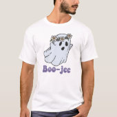 T-shirt Halloween Éffrayant Fantôme Boo Jee Boo (Devant)