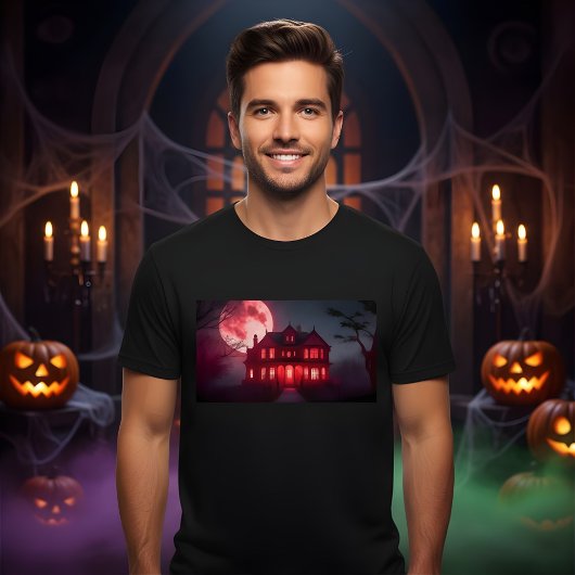 T-shirt Halloween éffrayant Haunween Haunted House Design