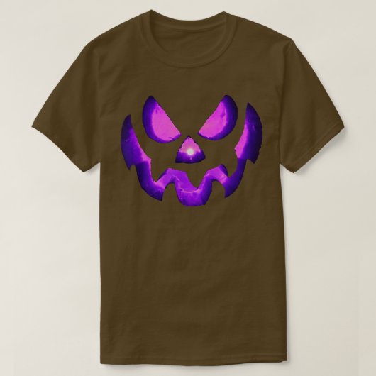 T-shirt Halloween effrayant Jack-o'-lantern visage Citroui (Design devant)