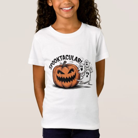T-Shirt Halloween Éffrayant pour les citrouilles à la rech (Devant)