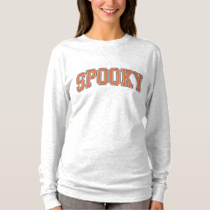T-shirt Halloween Éffrayant simple T-S à manches longues