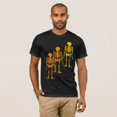 T-shirt Halloween éffrayant, Skeletons lumineux (Devant entier)