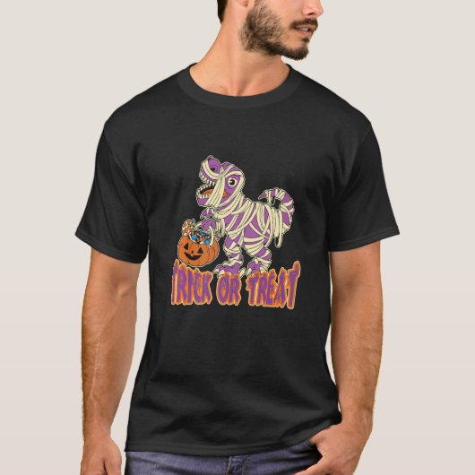 T-shirt Halloween effrayant TRex Éffrayant (Devant)
