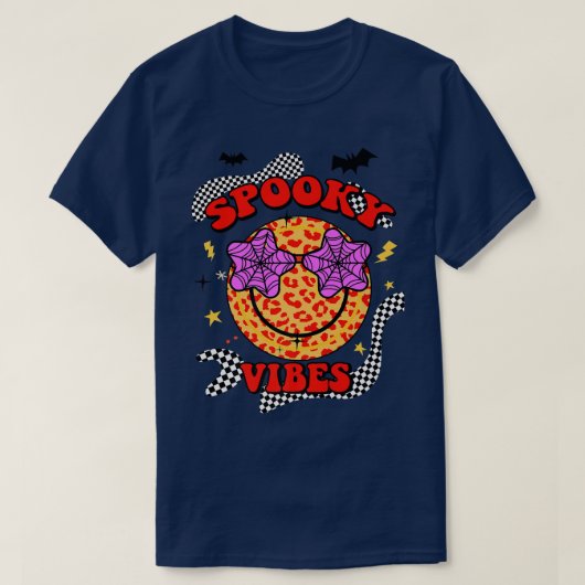 T-shirt Halloween Éffrayant Vibes Cool Retro les années 70 (Design devant)