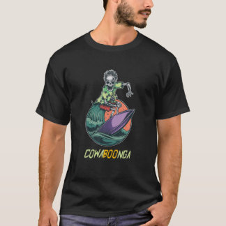 T-shirt Halloween En Août Drôle Surf Cowaboonga