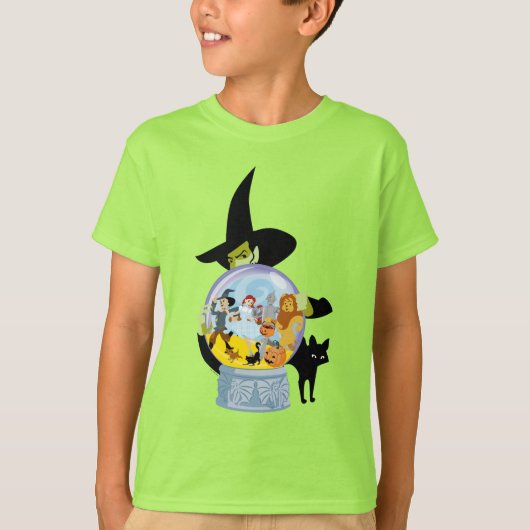 T-shirt Halloween en cristal de sorcière méchante (Devant)