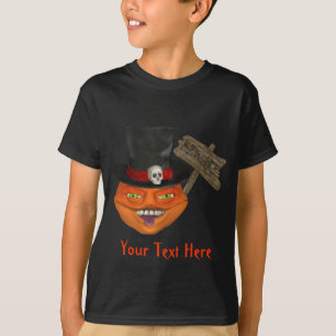 T-shirt Halloween en tête du Citrouille déplaisant