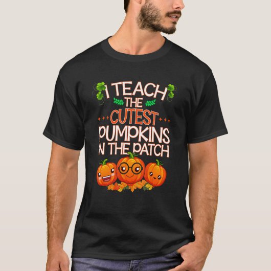 T-shirt Halloween Enseignant Cutest Citrouilles Dans Le Th (Devant)