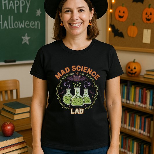 T-shirt Halloween Enseignant Mad Science Lab Chimie Éffray
