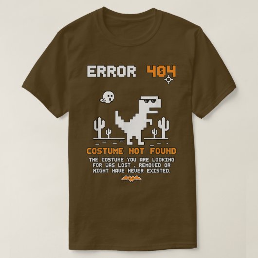 T-shirt Halloween Error 404 Costume Not Found Coding Progr (Design devant)