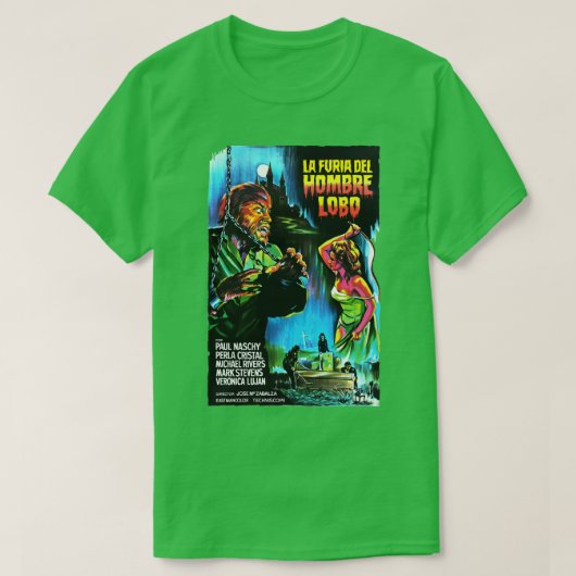 T-shirt Halloween espagnol Wolfman (Design devant)