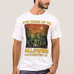 T-shirt Halloween est tous les jours Cimetière Zombies Feu