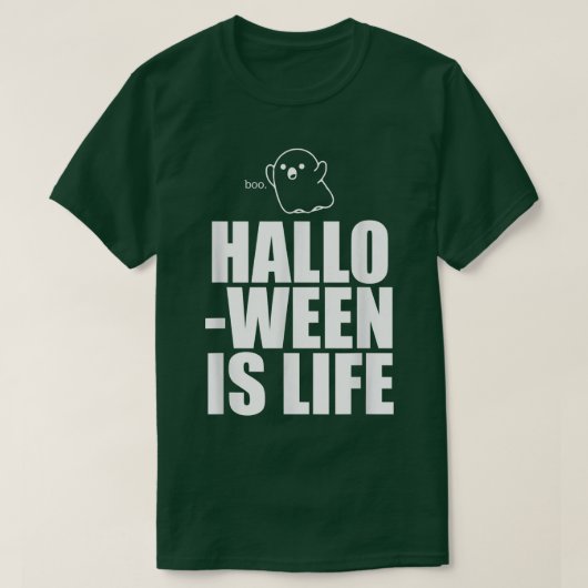T-shirt Halloween est vie mignon Fantôme drôle Éffrayante  (Design devant)
