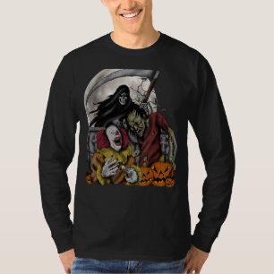T-shirt Halloween Evil Killer Demon Clown Horreur