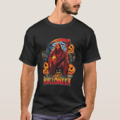 T-shirt Halloween Evil skeleton (Devant)