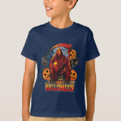 T-shirt Halloween Evil skeleton (Devant)