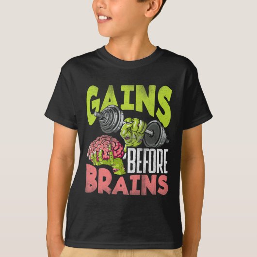 T-shirt Halloween Exercice Zombie Gains de poids avant (Devant)