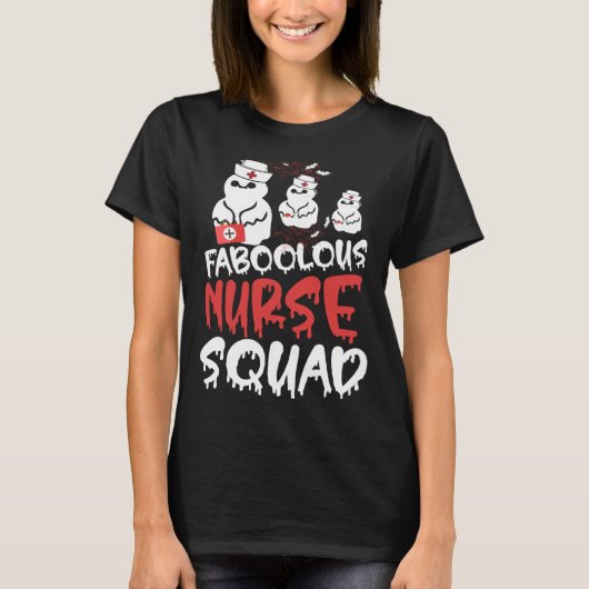 T-shirt Halloween Fabolous Nurse Crew Halloween Costume (Devant)