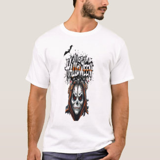 T-shirt Halloween face graffiti art  for family men women