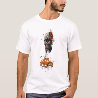 T-shirt Halloween face graffiti art for family men women