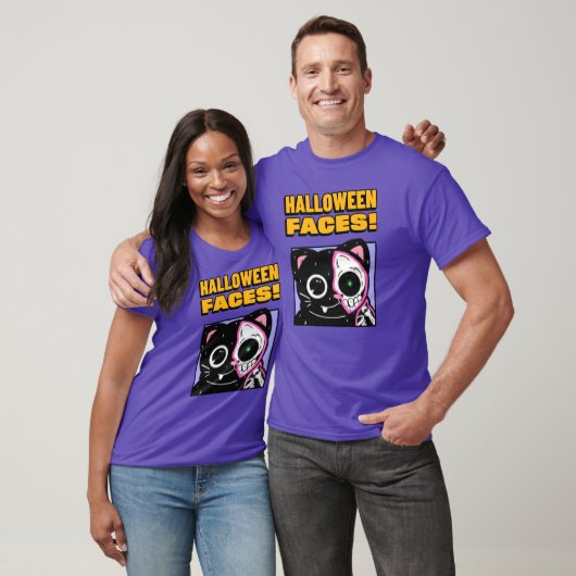 T-shirt Halloween Faces (Unisexe)