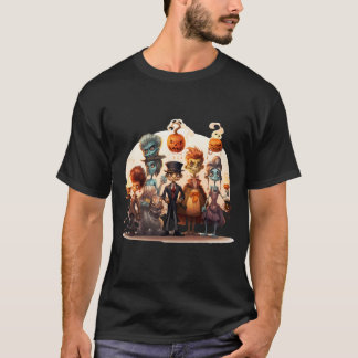 T-shirt Halloween Famille Colorée