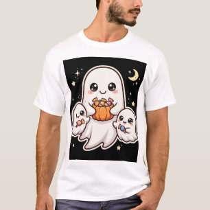 T-shirt Halloween Famille de Fantômes Mignonne