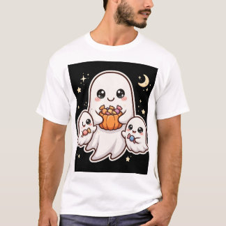 T-shirt Halloween Famille de Fantômes Mignons