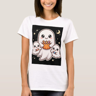 T-shirt Halloween Famille de Fantômes Mignons