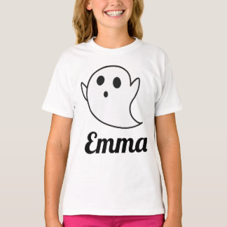 T-shirt Halloween fantôme blanc personnalisé pour