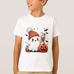 T-shirt Halloween Fantôme Boire Café Fantôme Ice Café M