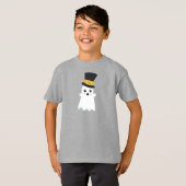 T-shirt Halloween, Fantôme, Casquette, Boo, Trick Ou Trait (Devant entier)