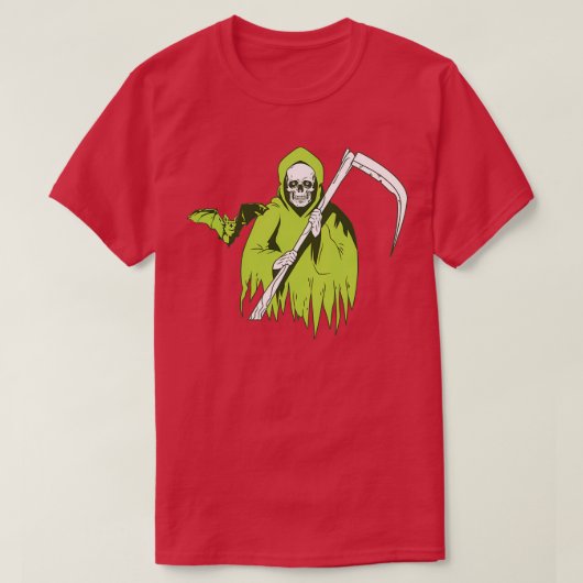 T-shirt Halloween fantôme crâne effrayant avec batte Class (Design devant)