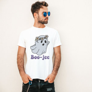 T-shirt Halloween Fantôme Effrayant Boo Jee Boo 