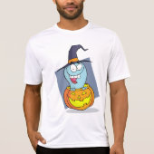 T-shirt Halloween fantôme en sorcière Éffrayante Citrouill (Devant)