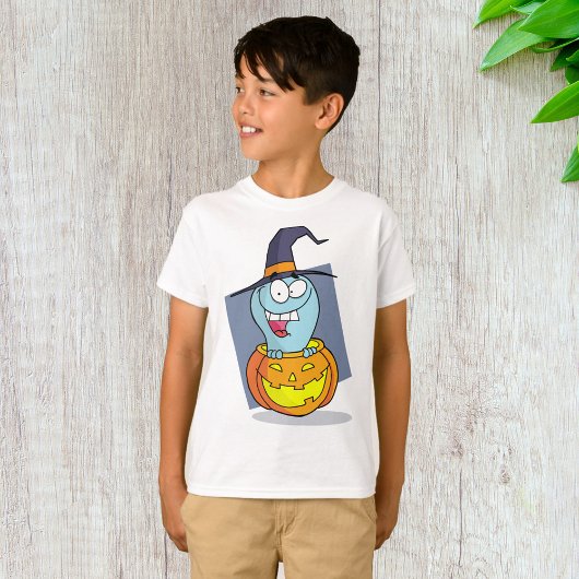 T-shirt Halloween fantôme en sorcière Éffrayante Citrouill