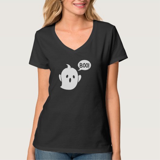 T-shirt Halloween fantôme mignon (Devant)
