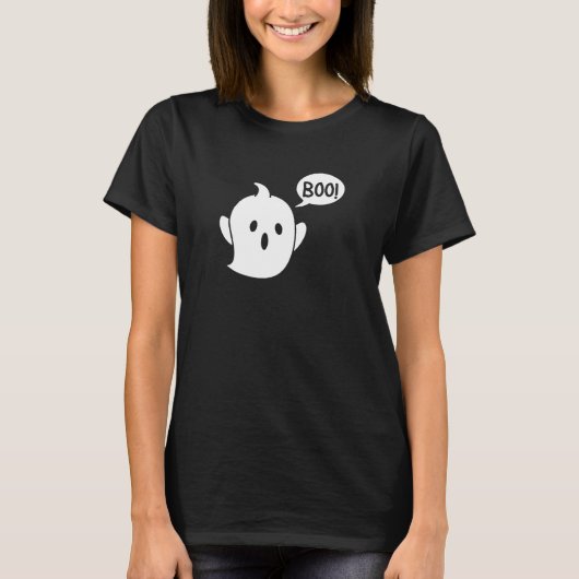 T-shirt Halloween fantôme mignon (Devant)