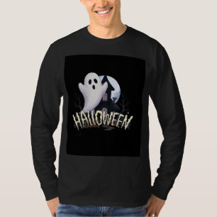 T-shirt Halloween Fantôme Mignon - H Spooky Vintag