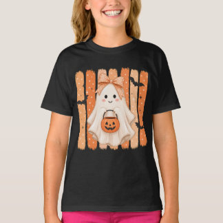 T-shirt Halloween fantôme mignon pour filles