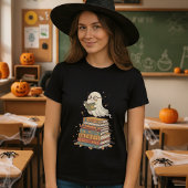 T-shirt Halloween fantôme mignon pour les bibliothèques et