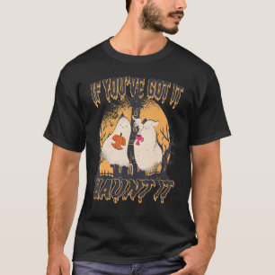 T-shirt Halloween Fantômes Tricoter Ou Traiter Si Vous L'A