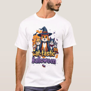 T-shirt Halloween félin fantastique