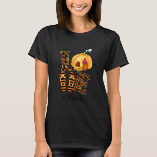 T-shirt Halloween Femme Maman Amour Mème Vie Citrouille Or