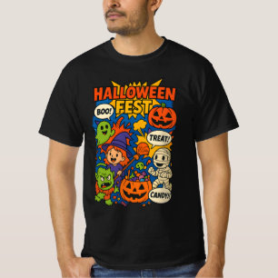 T-shirt Halloween Fest Comic Retro Vêtements Unisex Unique
