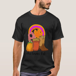 T-shirt Halloween Fille qui aime Chute Cottagecore Automne