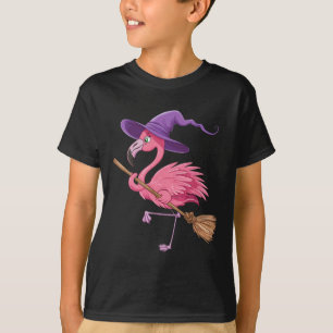 T-shirt Halloween Flamant rose Sorcière Casquettes Costume