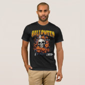 T-shirt Halloween Floral Éffrayant Graphic (Devant entier)