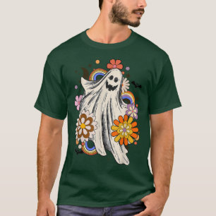 T-shirt Halloween Flower Ghost, Éffrayante Halloween Maman