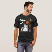 T-shirt halloween for Cat Cute Kitten Skeleton Ghost Funny (Devant entier)